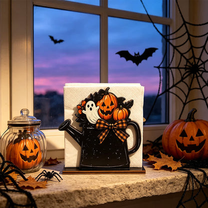 Wooden Halloween Farmhouse Napkin Holder - image 6