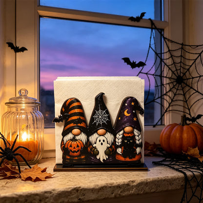 Wooden Halloween Farmhouse Napkin Holder - image 0