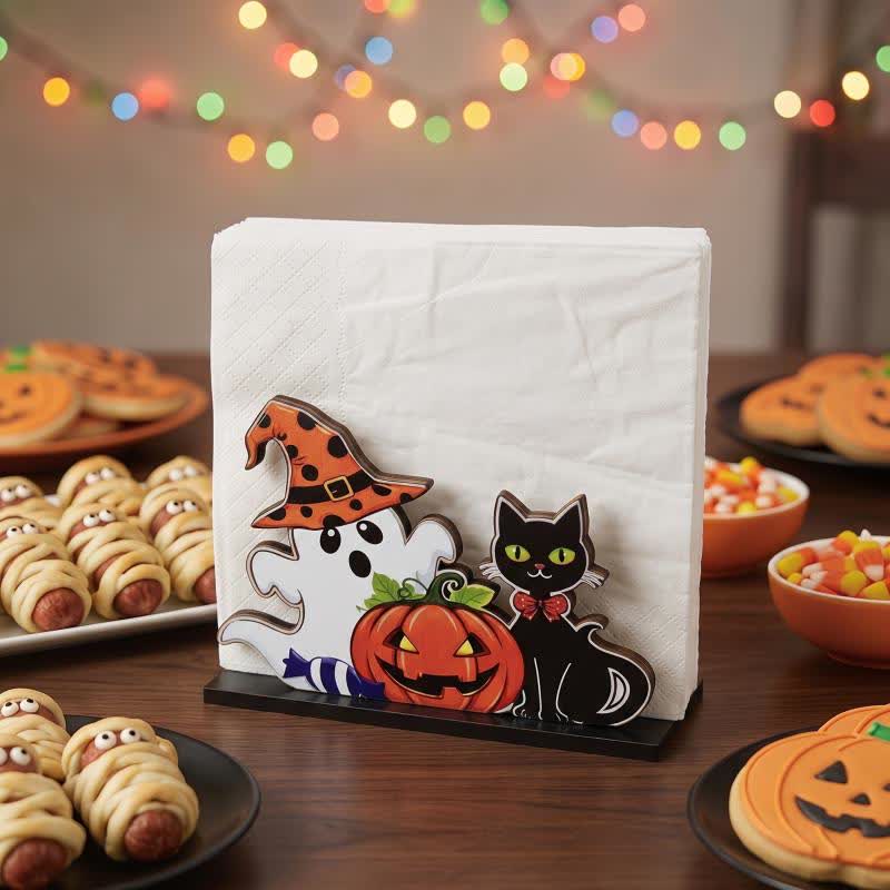 Wooden Halloween Spooky Napkin Holder - image 10