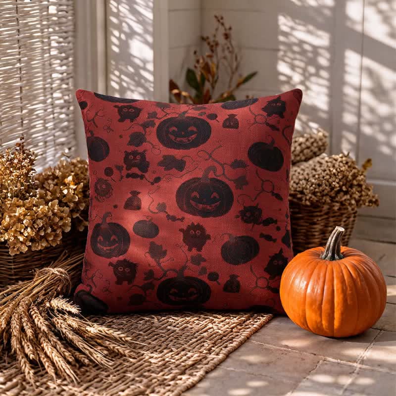 Multi‑Color Halloween Pumpkin & Monster Cotton Pillow - image 2