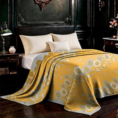Sunflower Butterfly Cotton Gauze Reversible Bedspread - image 2