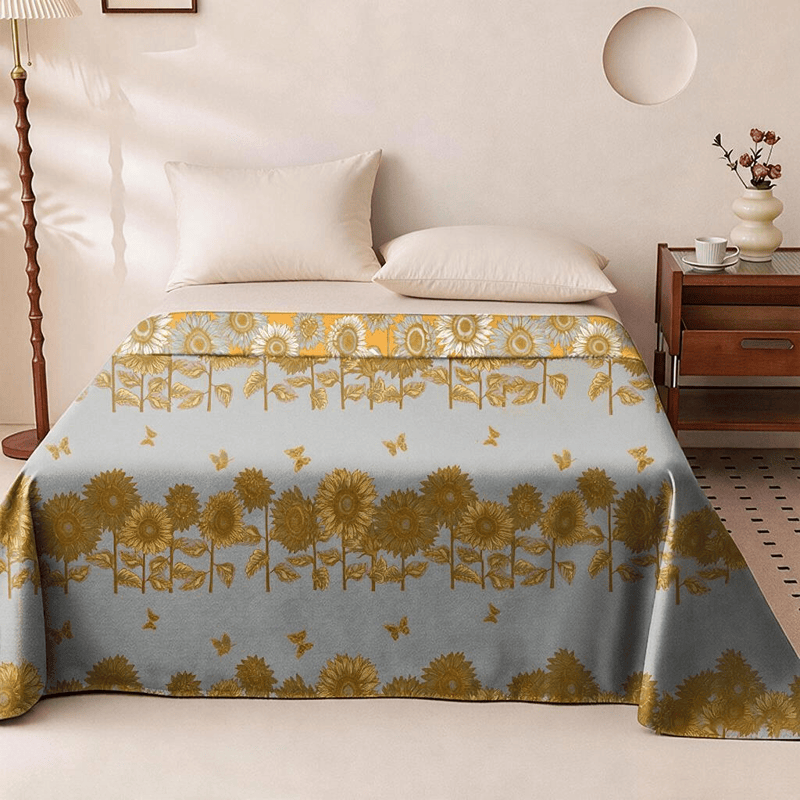 Sunflower Butterfly Cotton Gauze Reversible Bedspread - image 3