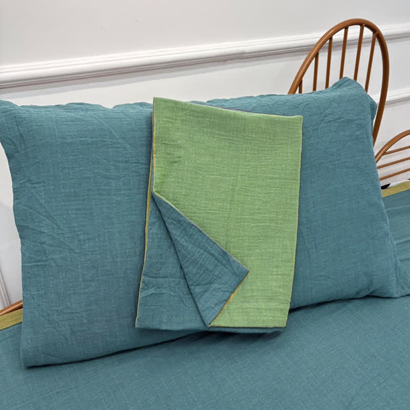 Minimalist Reversible Cotton Gauze Bedding - image 3