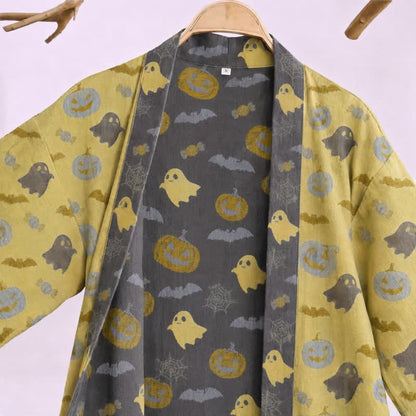 Multi‑Color Pumpkin Halloween Cotton Kimono Robe - image 12