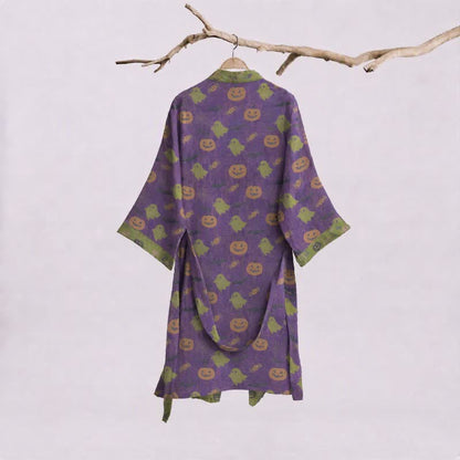 Multi‑Color Pumpkin Halloween Cotton Kimono Robe - image 6