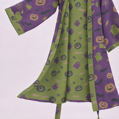 Multi‑Color Pumpkin Halloween Cotton Kimono Robe - image 8