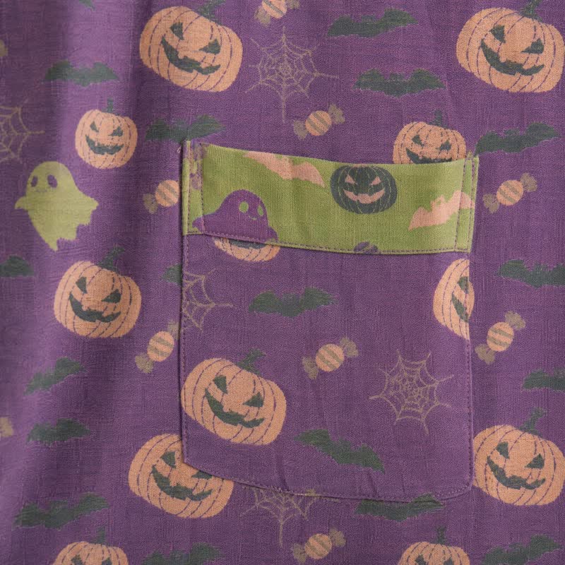 Multi‑Color Pumpkin Halloween Cotton Kimono Robe - image 9