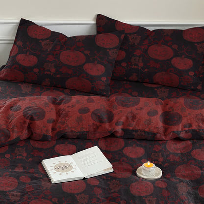 Halloween Pumpkin Monster Cotton 4-Piece Duvet Bedding Set - image 17