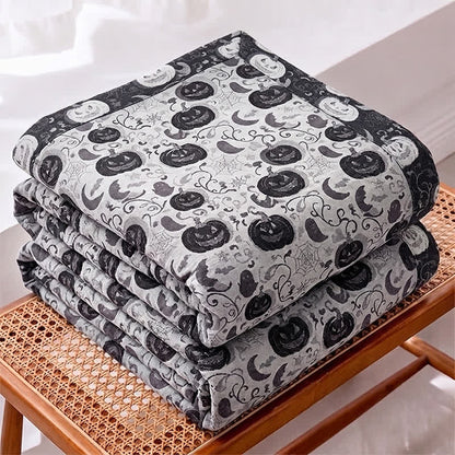 Halloween Pumpkin Ghost Reversible Cotton Blanket - image 6