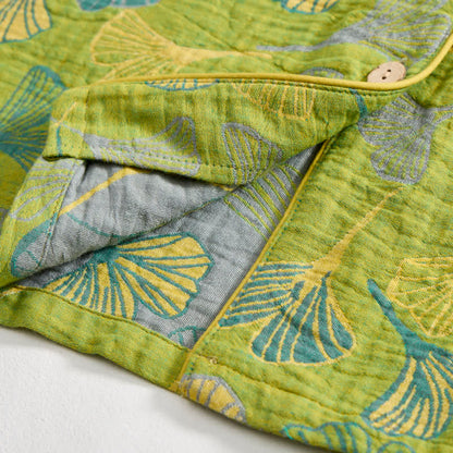 Nature‑Inspired Ginkgo Leaf Cotton Loungewear Set - image 7