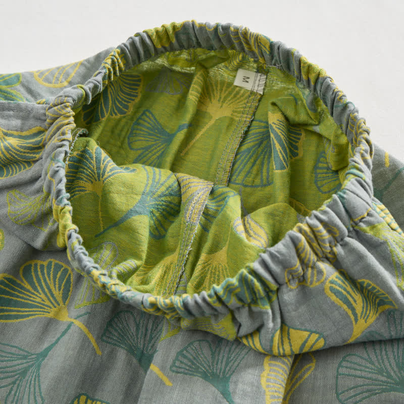Nature‑Inspired Ginkgo Leaf Cotton Loungewear Set - image 19