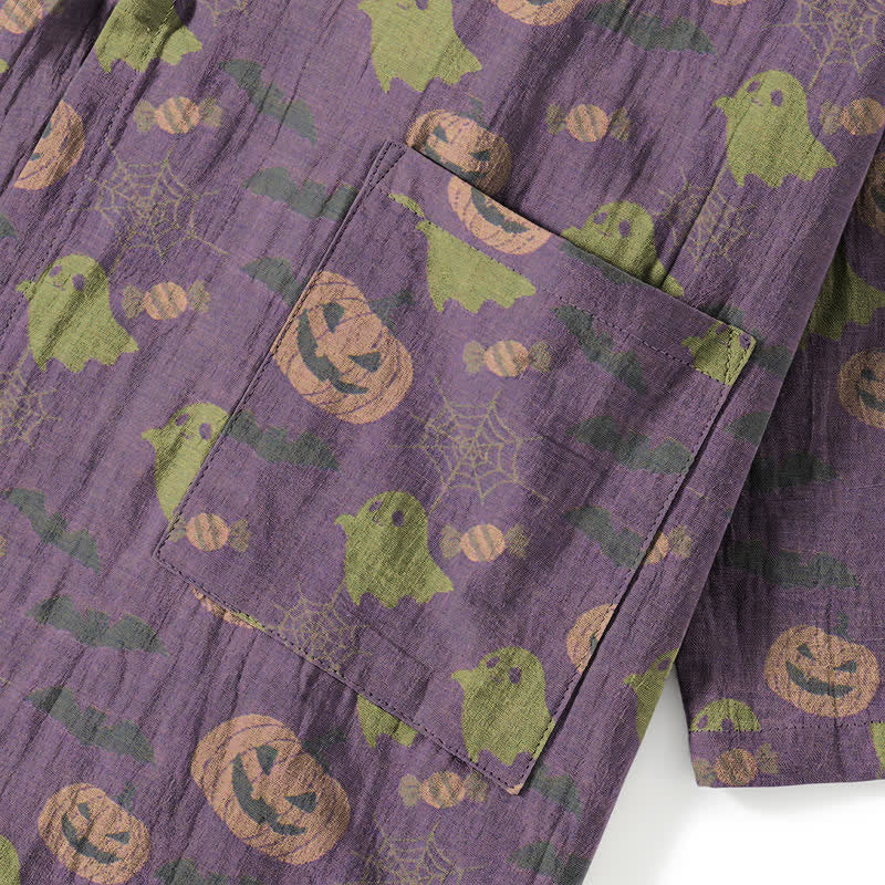Halloween Ghost Pumpkin Cotton Kimono Pajama Set - image 10
