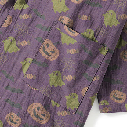 Halloween Ghost Pumpkin Cotton Kimono Pajama Set - image 10