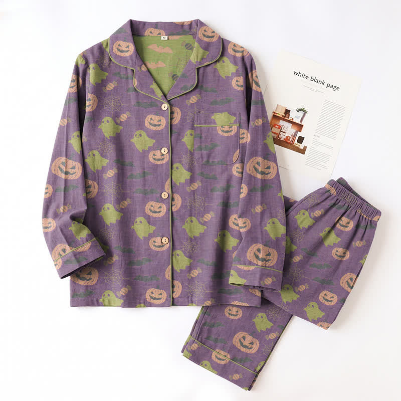 Cute Ghost Pumpkin Cotton Loungewear Set - image 9