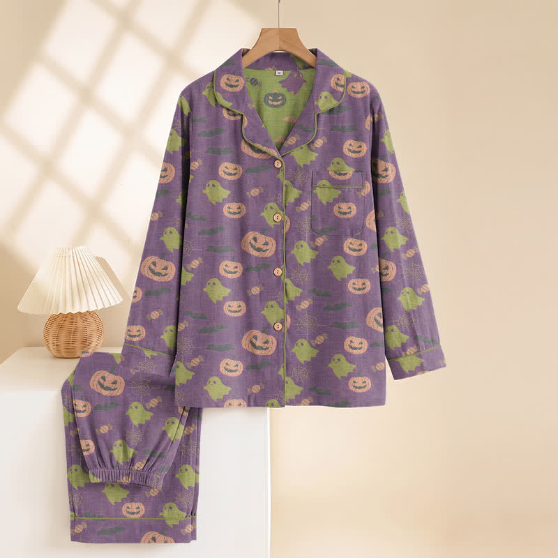 Cute Ghost Pumpkin Cotton Loungewear Set - image 8