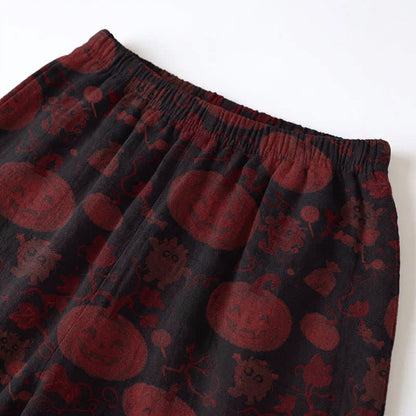 Red Pumpkin Monster Cotton Loungewear Set - image 13