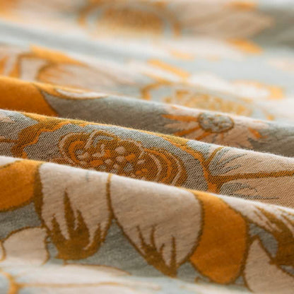 Vintage Sunflower Orange Cotton Bedding Set - image 27
