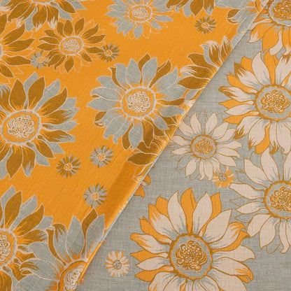 Vintage Sunflower Orange Cotton Bedding Set - image 25