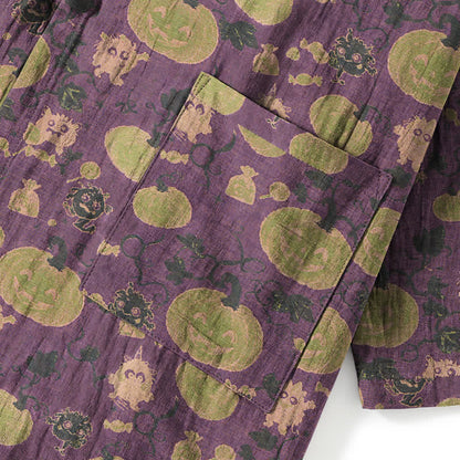 Retro Halloween Pumpkin Kimono Pajama Set - image 3