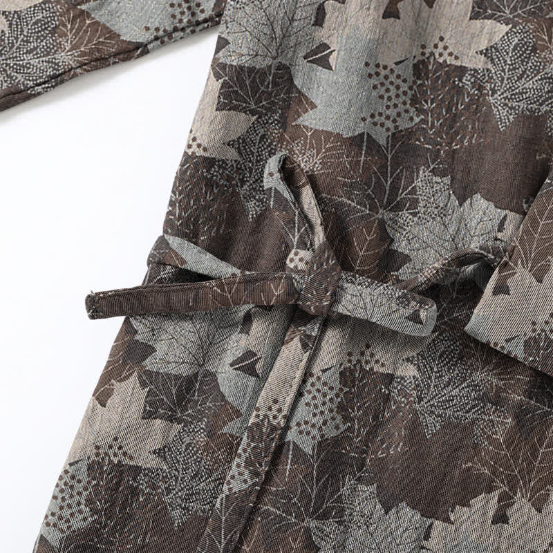 Maple Leaf Cotton Kimono Pajama Set - image 51