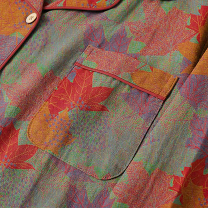 Fall Maple Leaf Cotton Loungewear Set - image 9