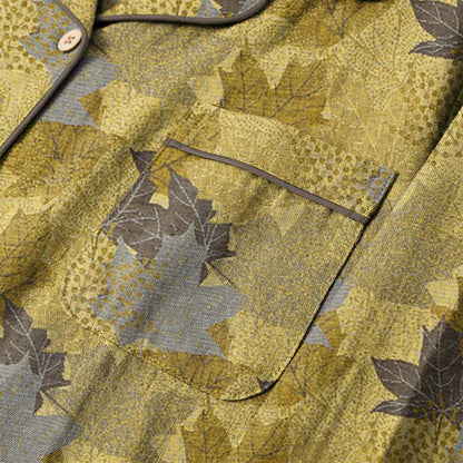 Fall Maple Leaf Cotton Loungewear Set - image 17