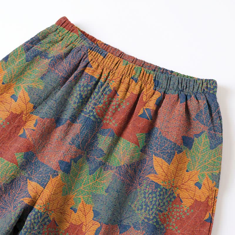 Fall Maple Leaf Cotton Loungewear Set - image 39