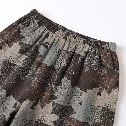 Fall Maple Leaf Cotton Loungewear Set - image 46