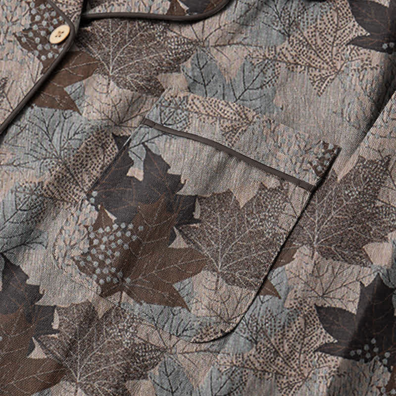 Fall Maple Leaf Cotton Loungewear Set - image 52