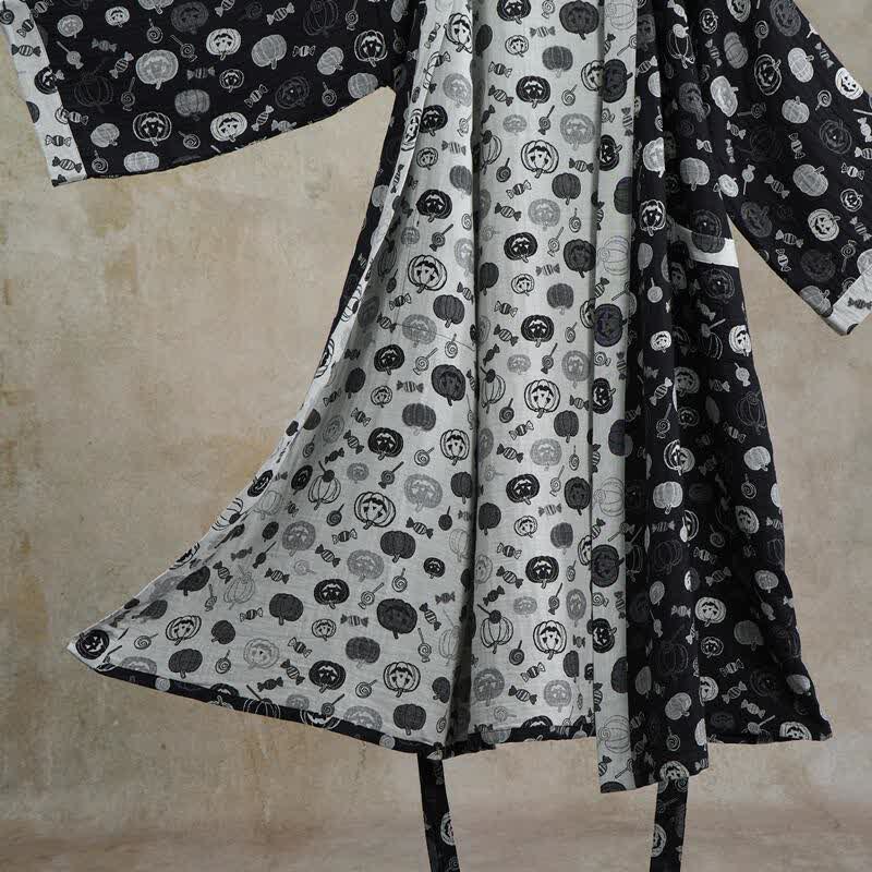 Halloween Pumpkin Candy Cotton Kimono Robe - image 5