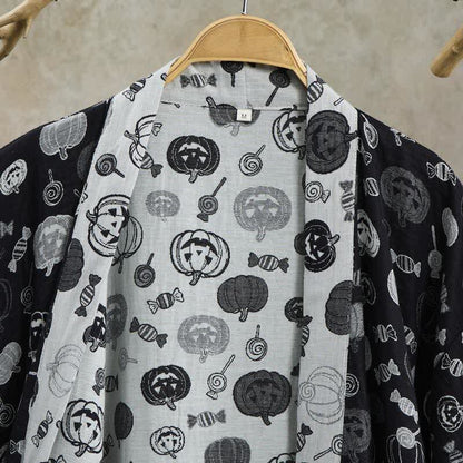 Halloween Pumpkin Candy Cotton Kimono Robe - image 2