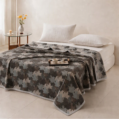 Colorful Fall Maple Leaf Cotton Blanket - image 27