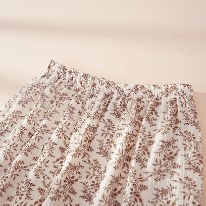 Brown Ditsy Floral Cotton Loungewear Set - image 3