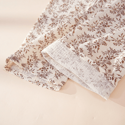 Brown Ditsy Floral Cotton Loungewear Set - image 4
