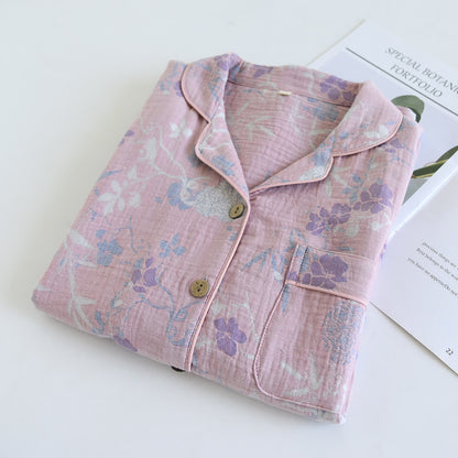 Wisteria Floral Cotton Gauze Sleep Set - image 2
