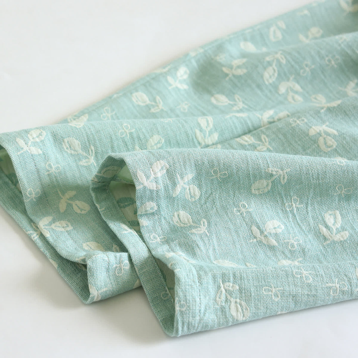 Cotton Gauze Leaf Print Pajama Set - image 13