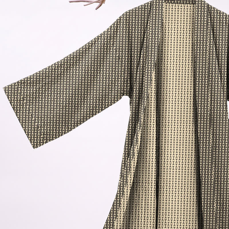 Geometric Chevron Cotton Jacquard Kimono Robe - image 4