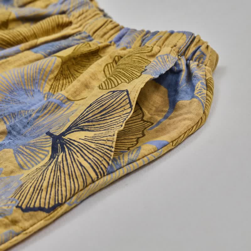 Ginkgo Leaf Notch Collar Pajama Set - image 4