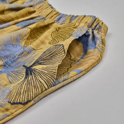 Ginkgo Leaf Notch Collar Pajama Set - image 4