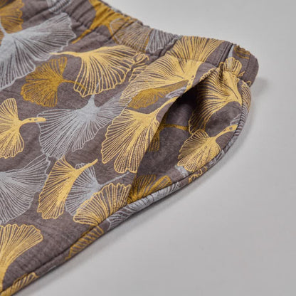 Ginkgo Leaf Notch Collar Pajama Set - image 10
