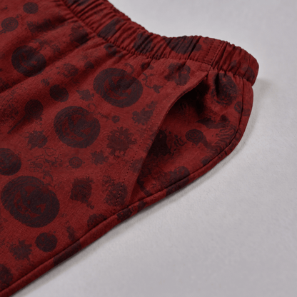 Red Pumpkin Monster Cotton Loungewear Set - image 7