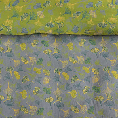 Vintage Green Ginkgo Leaf Cotton Reversible Bedding Set - image 21