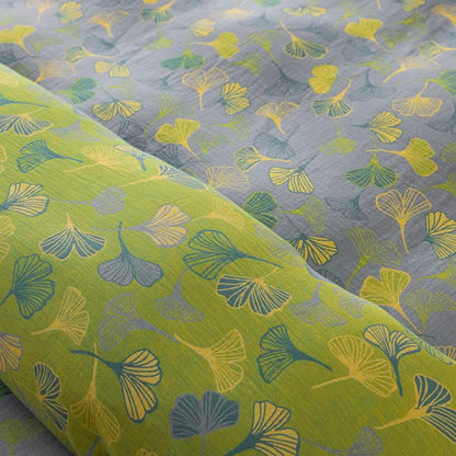 Vintage Green Ginkgo Leaf Cotton Reversible Bedding Set - image 22