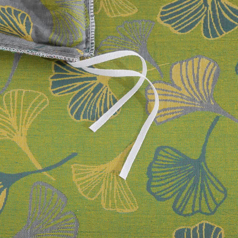 Vintage Green Ginkgo Leaf Cotton Reversible Bedding Set - image 12