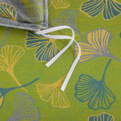 Vintage Green Ginkgo Leaf Cotton Reversible Bedding Set - image 12