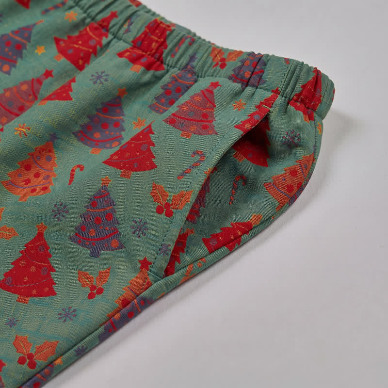 Christmas Tree Cotton Gauze Loungewear Set - image 13