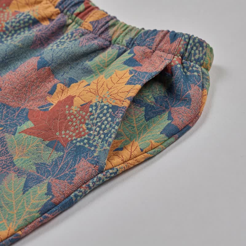 Fall Maple Leaf Cotton Loungewear Set - image 41