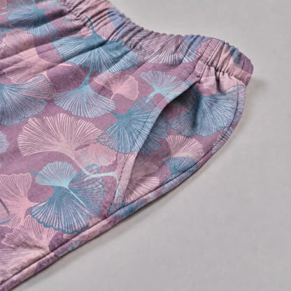Ginkgo Leaf Cotton Notched‑Collar Loungewear Set - image 12