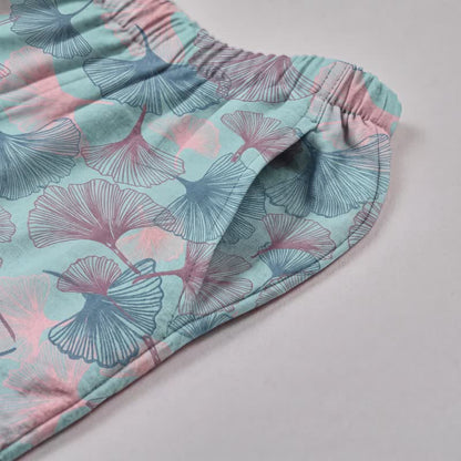 Ginkgo Leaf Cotton Notched‑Collar Loungewear Set - image 5