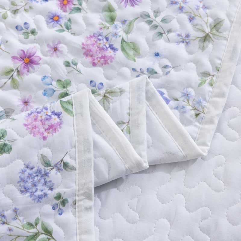 Watercolor Wildflower Cotton Quilt Set - image 4